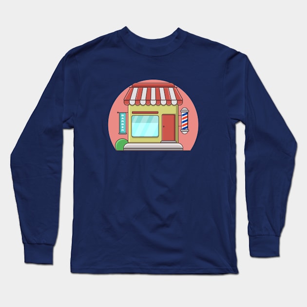 BARBERSHOP Long Sleeve T-Shirt by Linescratches